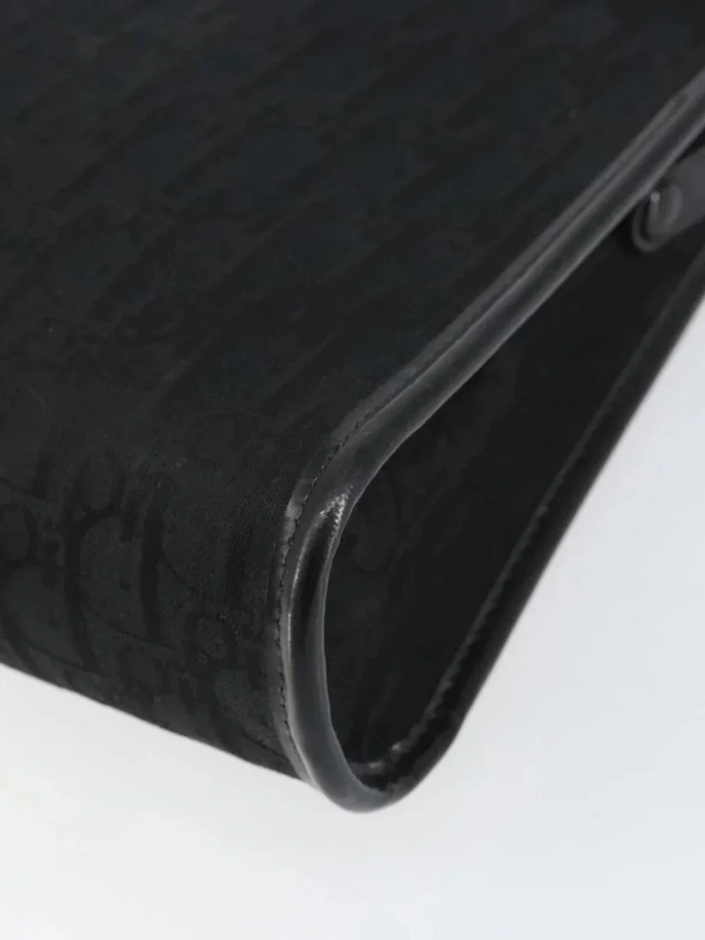 Christian Dior Trotter Canvas Shoulder Bag Black Gold - Picture 9 of 16